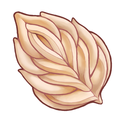 A freshly baked ring doughnut. It is decorated with marbled, shiny icing that resembles the night sky.